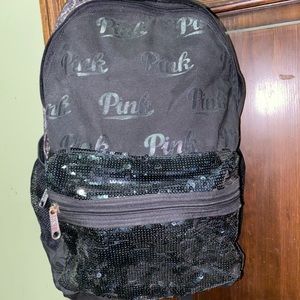PINK sequin backpack
